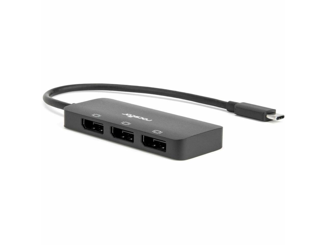 Alt View 7. Rocstor - Rocstor Type-C to 3x DP1.4 Adapter - USB C Male, DP Female, 7680x4320, Black.