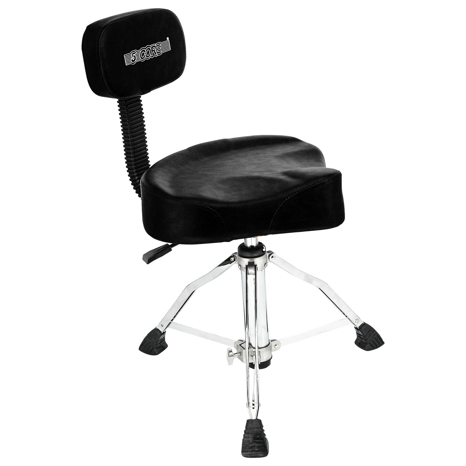"5 CORE - 5Core Drum Throne 4"" Cushion Padded Stool w Backrest Airlift Height Adjustable Chair w 441Lb Capcity - Black" price history on PriceWatchPro