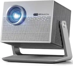 BladeCine - Cube 600 Netflix Projector, True ISO 600 ANSI Lumens1080P Portable Projector with Wifi and Bluetooth - Silver - Front_Zoom