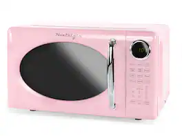 Nostalgia - Retro 0.7 cu. ft. 700-Watt Countertop Microwave - Pink