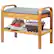 Alt View 19. Costway - Shoe Rack Bench Bamboo W/Cushioned Seat&Storage Shelf Padded Seat Shoe Bench - Natural and Grey.