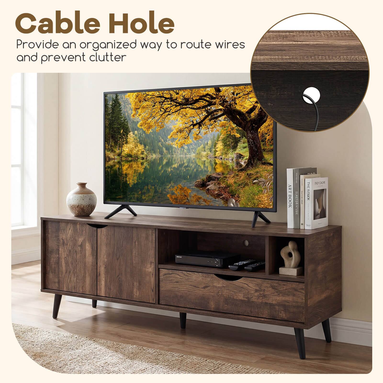 Cable Hole  
Provide an organized way to route wires and prevent clutter