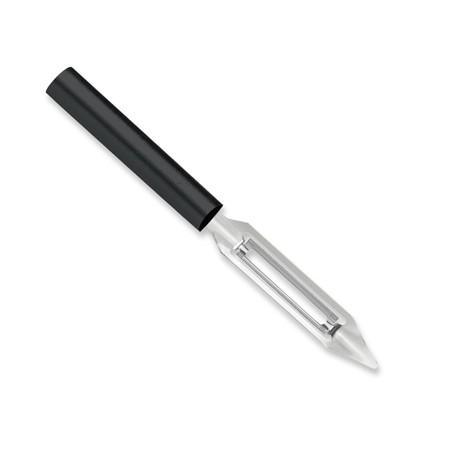 Front. Rada - Cutlery 1.75-Inch Swivel Vegetable Peeler, Black Handle - Black.