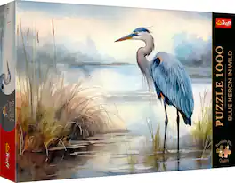 Trefl - Premium Plus Blue Heron in the Wild 1000 Piece Puzzle - Majestic blue