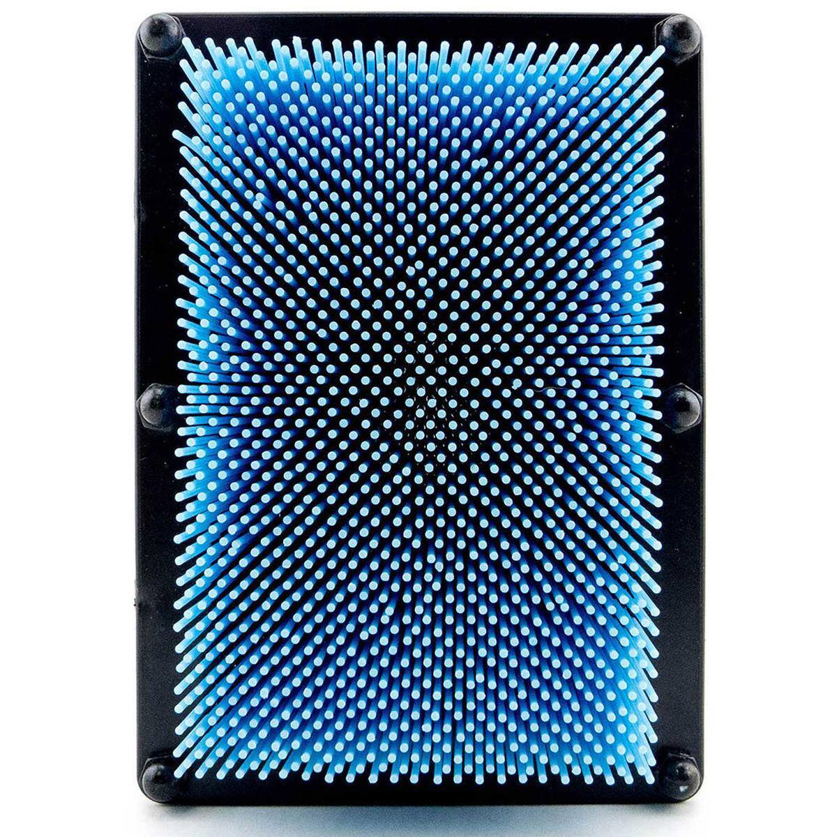 Back. JuzToys - 3D Pin Art Board Game Toy, Classic Pin Impression Desk Toys Sculpture for Children Adults, Light Blue - Blue.