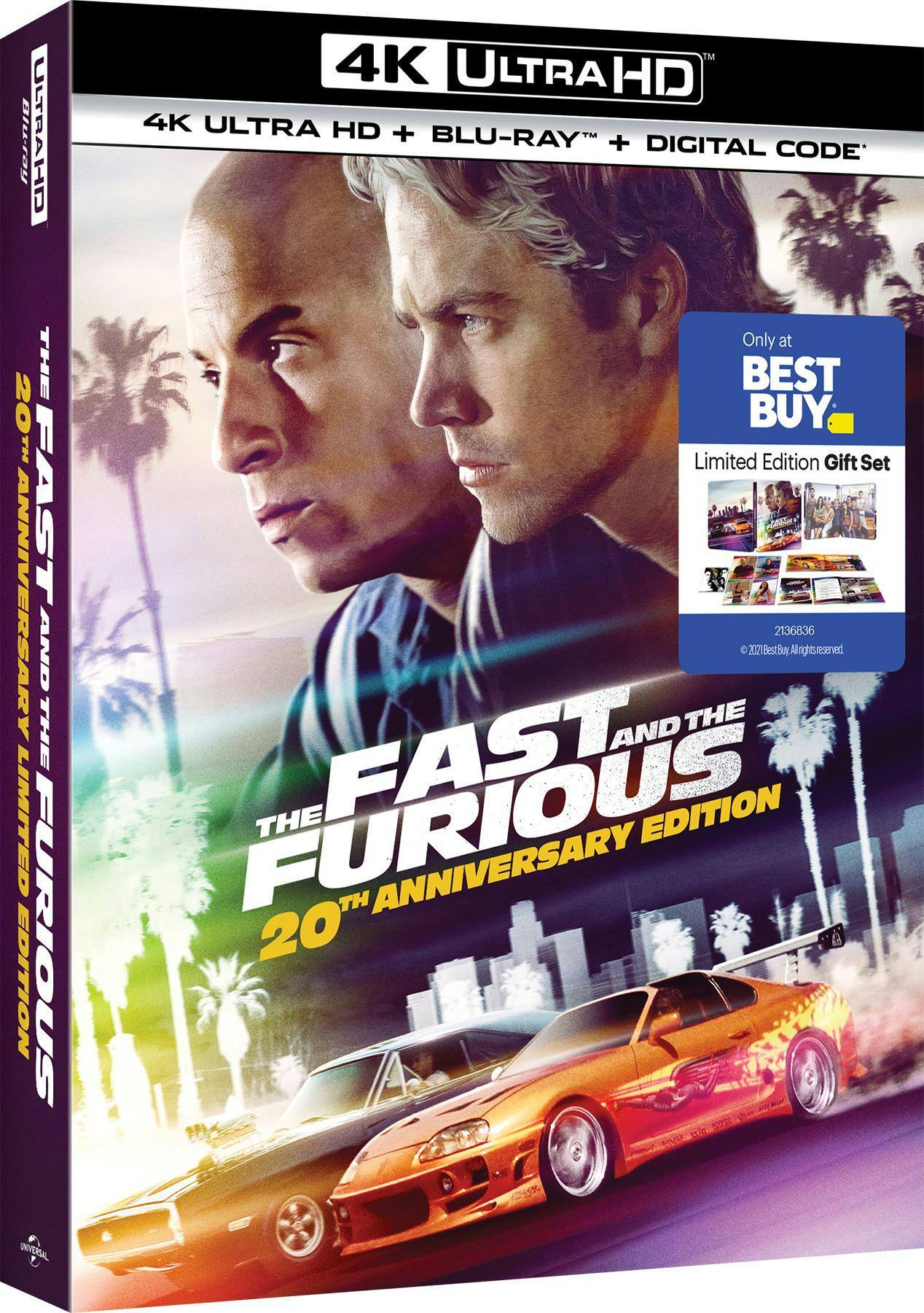 Angle. The Fast and the Furious - 20th Anniversary Limited Edition Steelbook (4K UHD + Blu-ray) [UHD].
