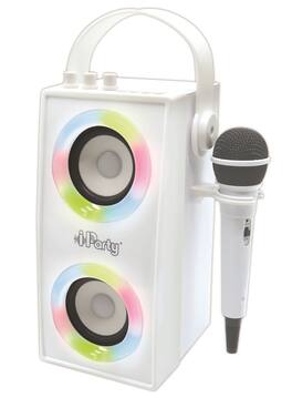 Lexibook - IParty Trendy Portable Bluetooth Speaker with Mic and Amazing Lights Effects