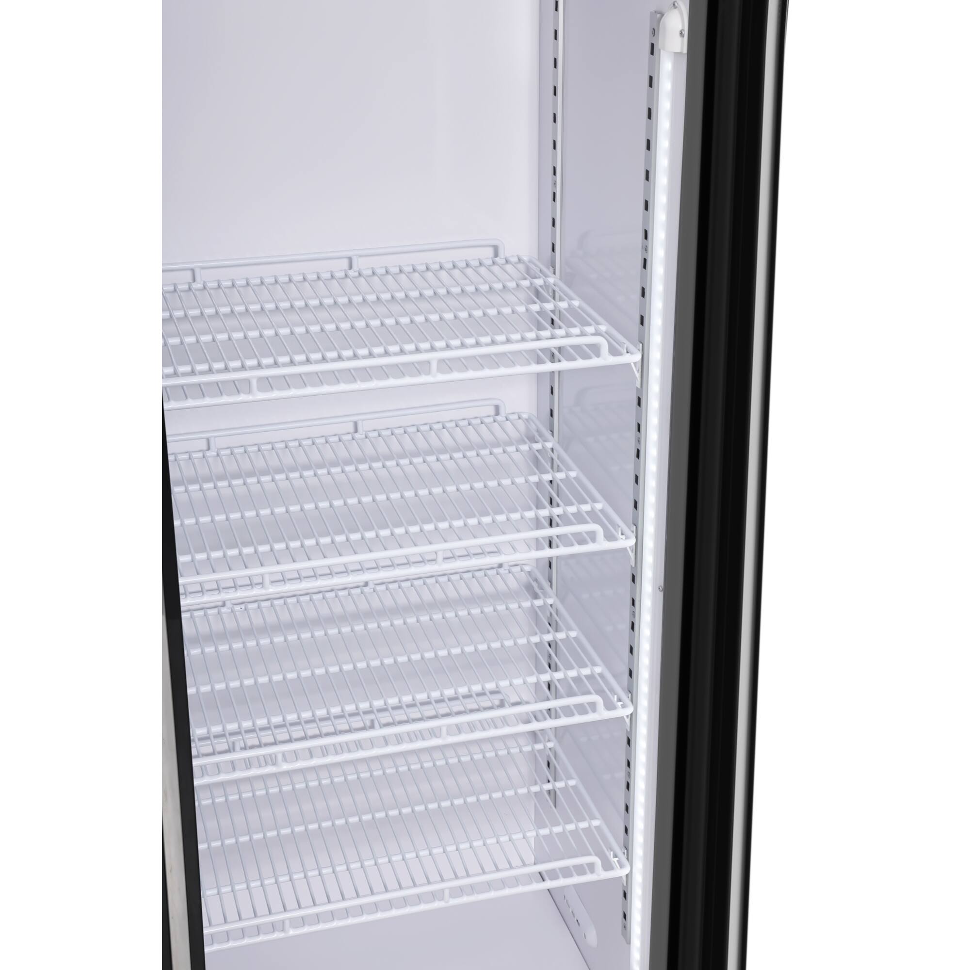 Alt View 5. Koolmore - 47 in. Commercial 2 Fully Glass Door Merchandiser Refrigerator, 30 Cu. Ft., ETL Listed in Black (KM-MDR-2FGD) - Black.