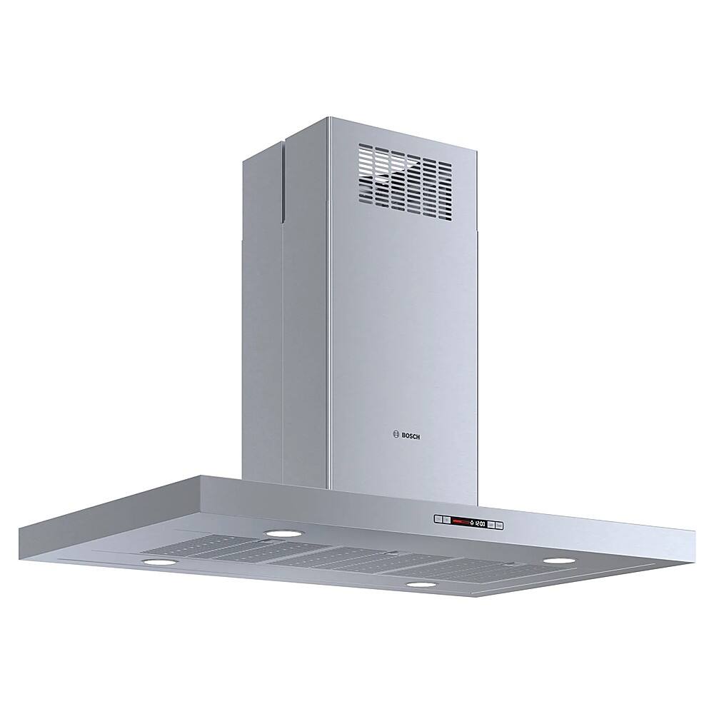 Angle. Bosch - 800 Series 42" Convertible Range Hood - Stainless steel.