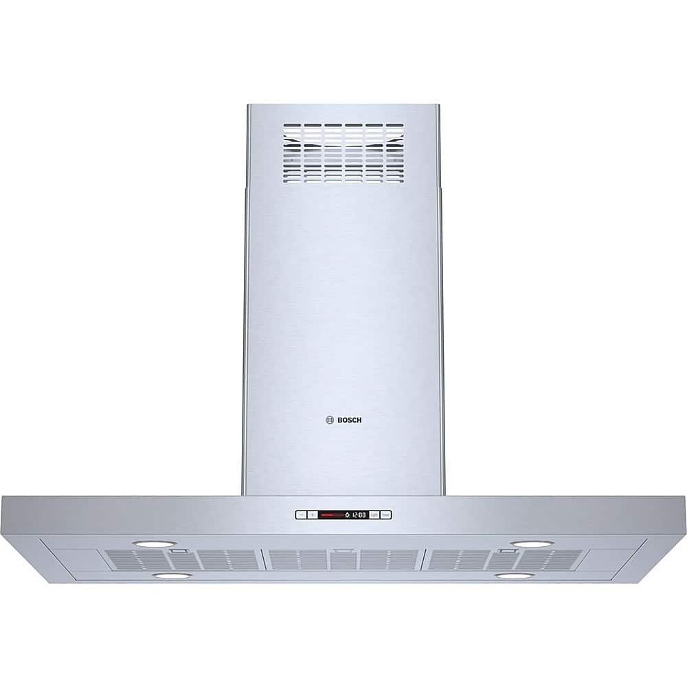 Bosch 800 Series - 42 inches - Externally Vented & Recirculating - Island Range Hood - Stainless Steel - Front_Zoom