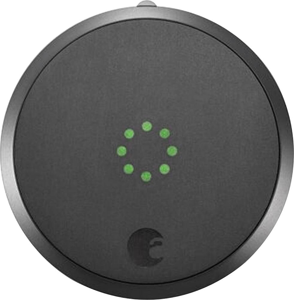 Front. August - HomeKit Bluetooth Deadbolt Retrofit Smart Lock - Gray.