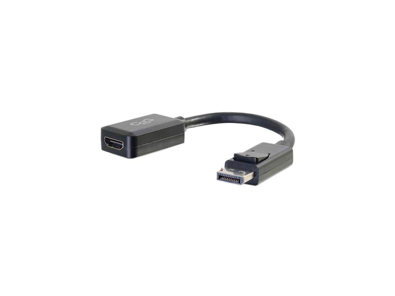 Cables to Go - C2G 54322 DisplayPort Male to HDMI Female Adapter Converter, TAA Compliant, Black (8 Inches)
