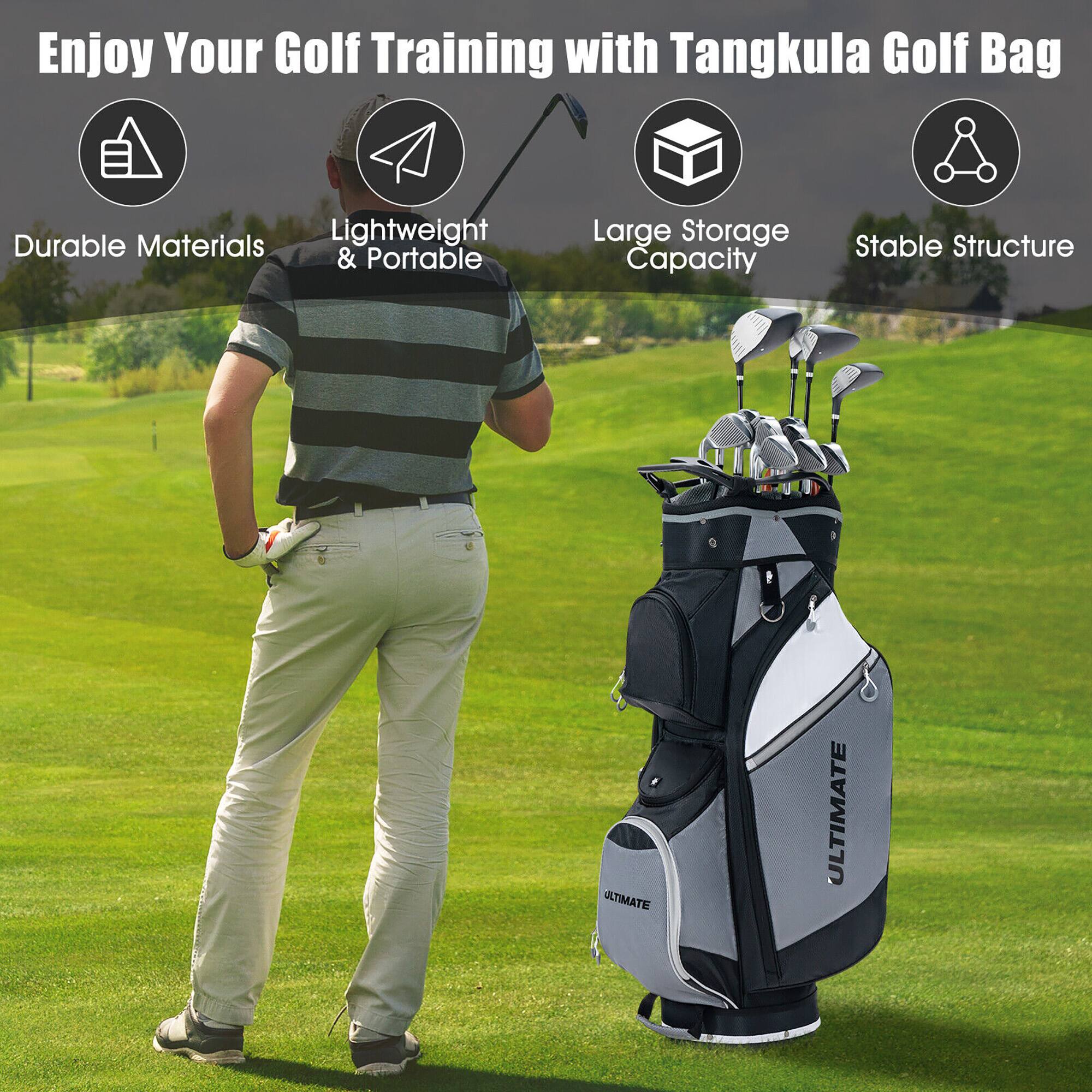 Enjoy Your Golf Training with Tangkula Golf Bag

- Durable Materials
- Lightweight & Portable
- Large Storage Capacity
- Stable Structure