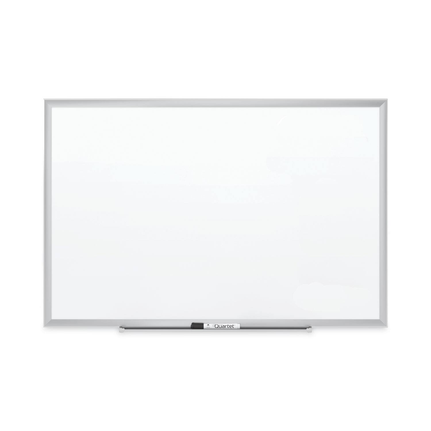 Front. Quartet - Classic Series Nano-Clean Dry Erase Board, 24" x 18", White Surface, Satin Aluminum Frame.