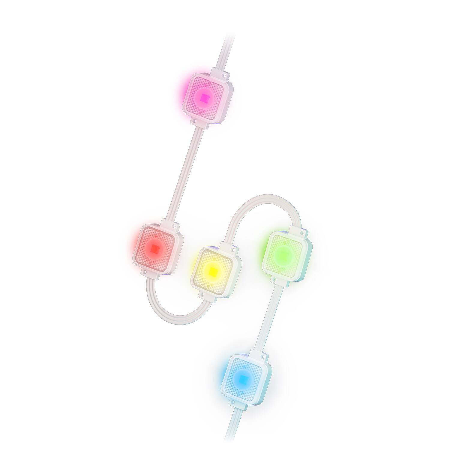 Alt View 1. Cync - GE Cync Dynamic Effects Outdoor Smart Eave Lights, Color Changing Permanent Exterior Lights, Smart, 100ft, Extendable - Full Color.