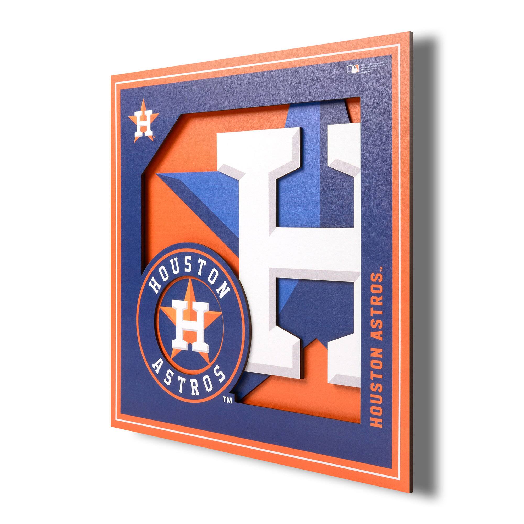 Houston Astros 12'' x 12'' 3D Logo Wall Art