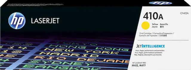 Front. HP - 410A Toner Cartridge - Yellow.