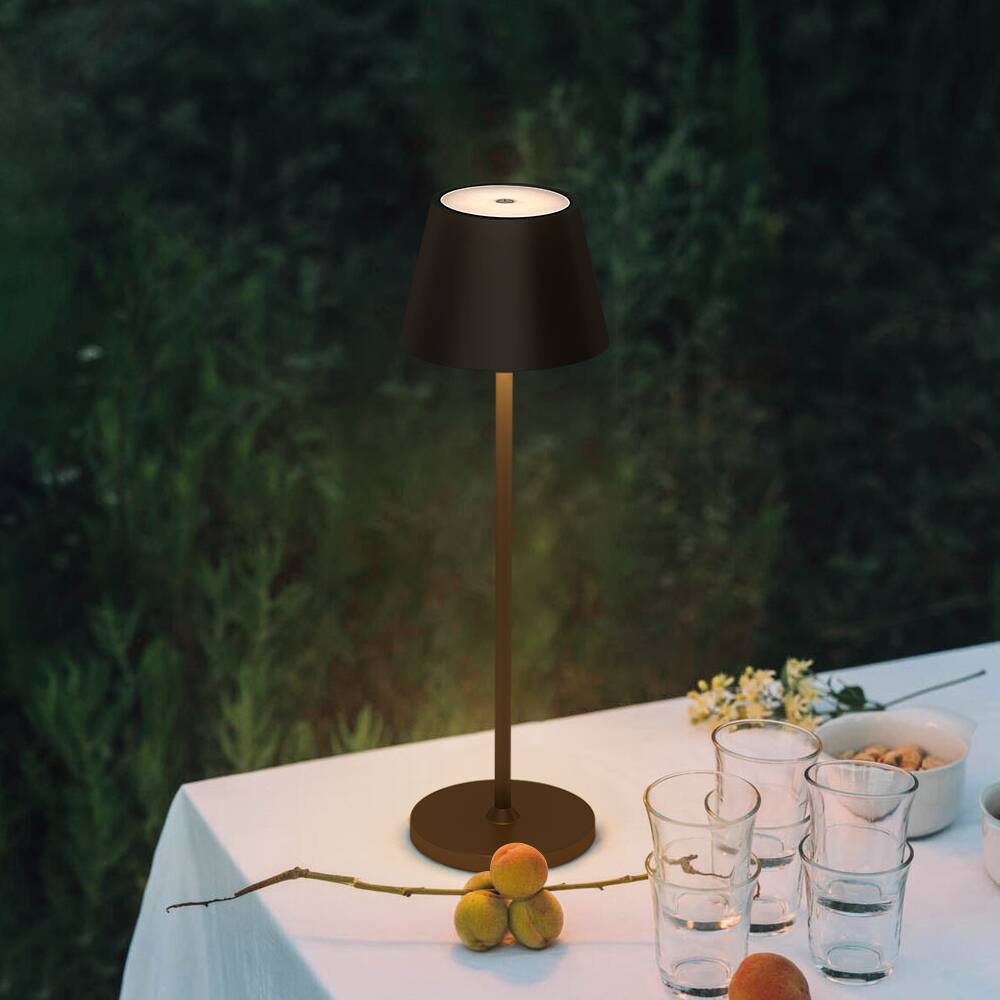 Alt View 14. ONEWISH - Cordless Portable LED Lamp with Dimming Touch Control - Black.