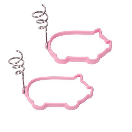 Front. MOBI - Little Piggy Silicone Pancake and Egg Molds, set of 2 - Pink.