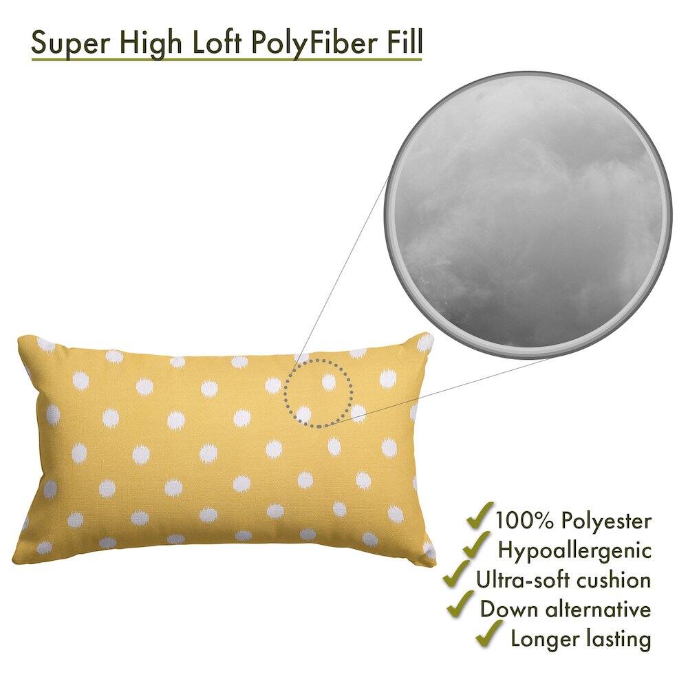 Super High Loft PolyFiber Fill

- 100% Polyester
- Hypoallergenic
- Ultra-soft cushion
- Down alternative
- Longer lasting