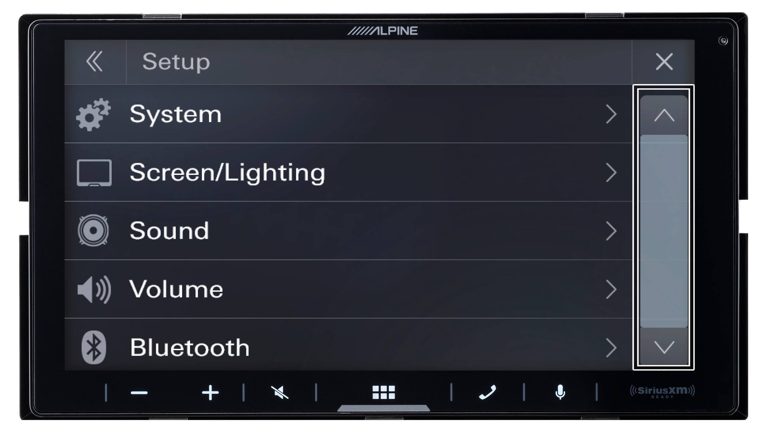 LPINE Setup System Screen/Lighting Sound Volume Bluetooth + SiriusXm READY