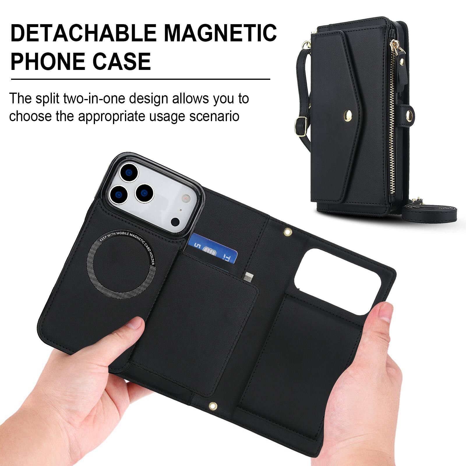DETACHABLE MAGNETIC PHONE CASE

The split two-in-one design allows you to choose the appropriate usage scenario
