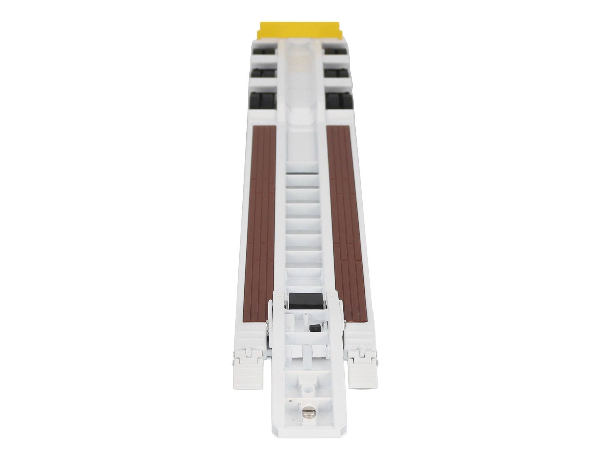 Alt View 4. Diecast Masters - Trail King TK120 Hydraulic Detachable Gooseneck Lowboy Trailer White "Transport Series" 1/50 Model by Diecast Masters.