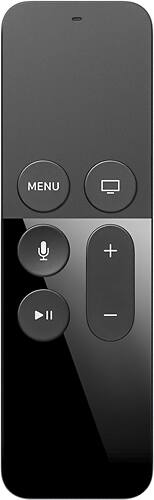 Apple - Siri Remote - Black - Larger Front