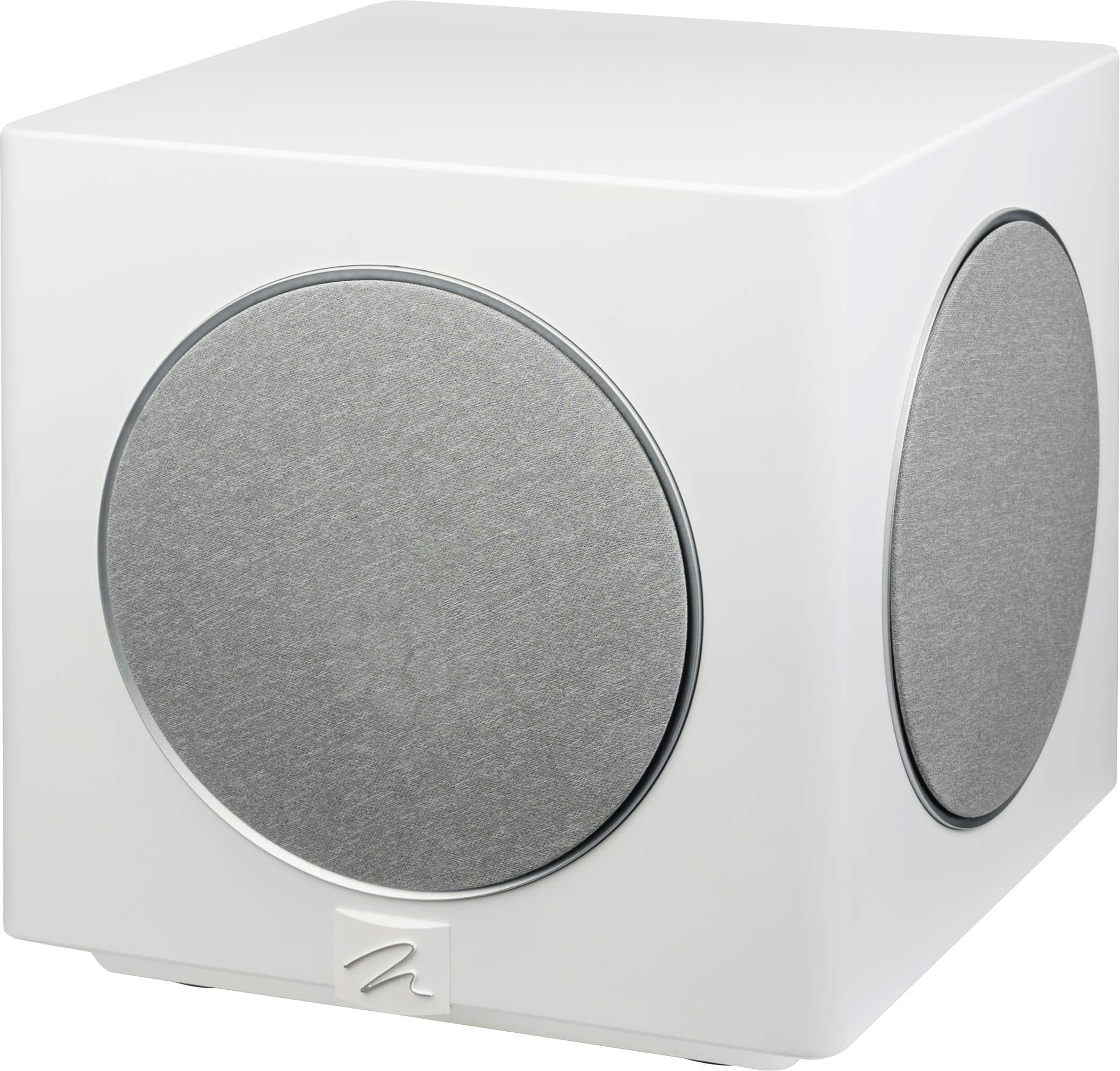 MartinLogan - Abyss 8, 8” Hybrid, Powered Subwoofer, with Magnitude MT-1kW Amplifier, Sub Control App, and Wireless Built-In - Satin White - Front_Zoom