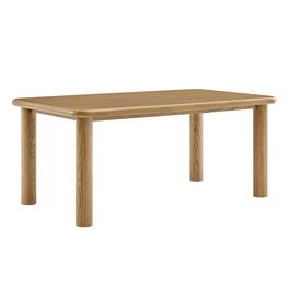 Alvia 72" Rectangular Wood Dining Table by Modway - Weathered Oak