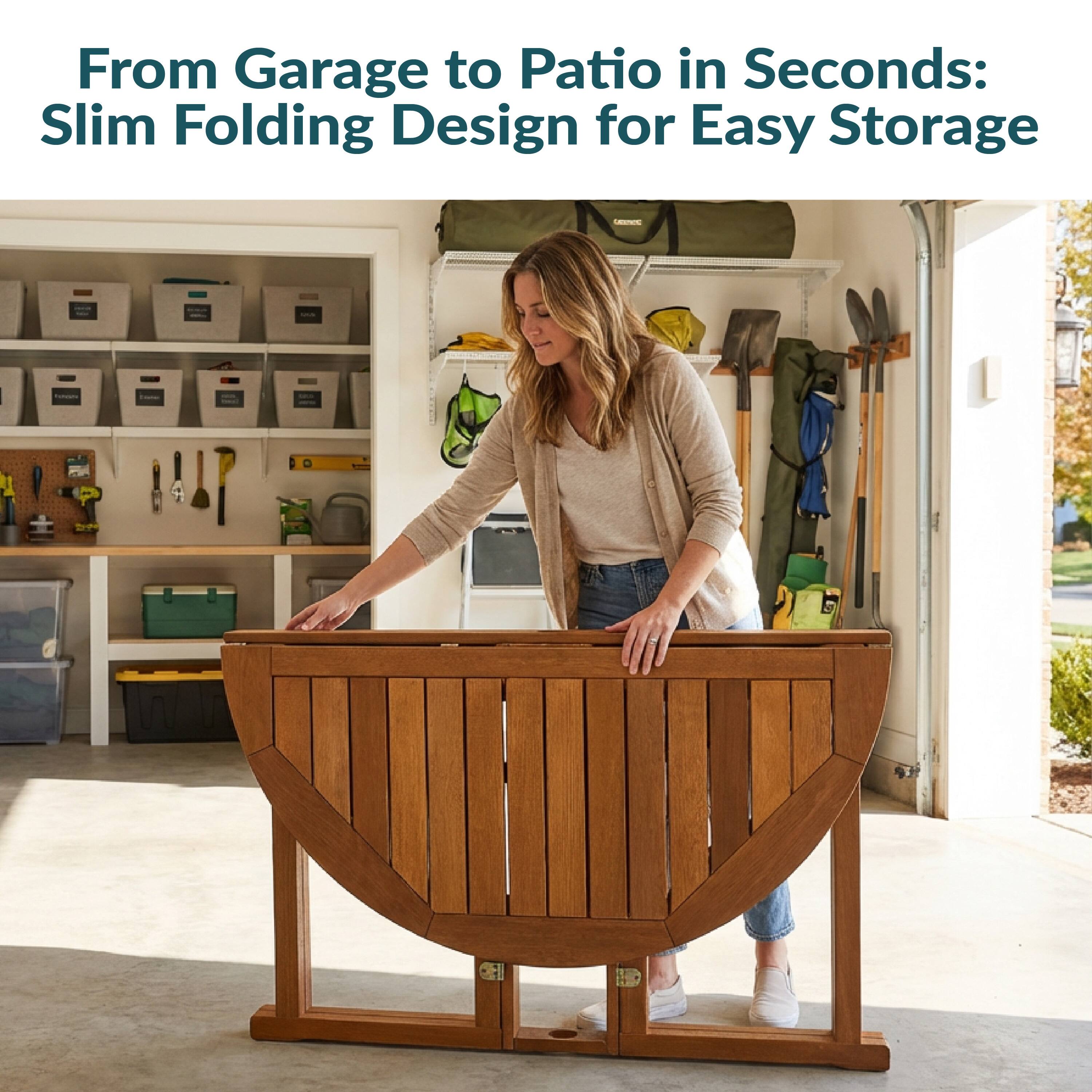 From Garage to Patio in Seconds: Slim Folding Design for Easy Storage