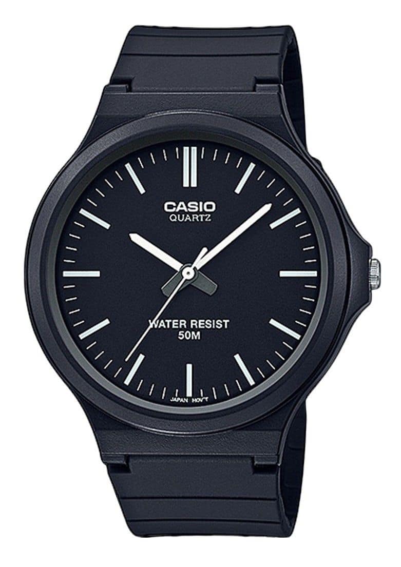 Casio - Youth Analog Quartz MW-240-1EV Mens Watch Resin Strap Dial 50M - Black