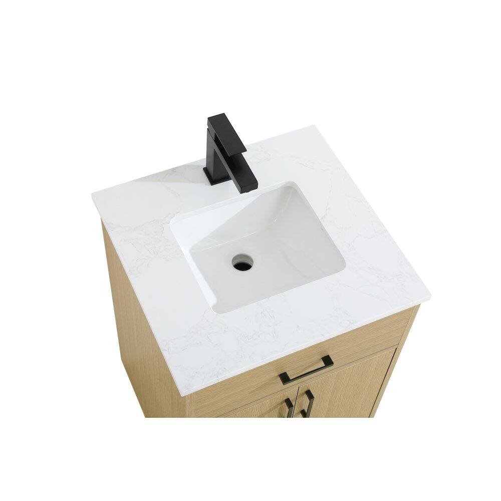 Back. Elegant Kitchen and Bath - Chandler 20 Inch Single Bathroom Vanity In Honey Brown - Honey Brown.
