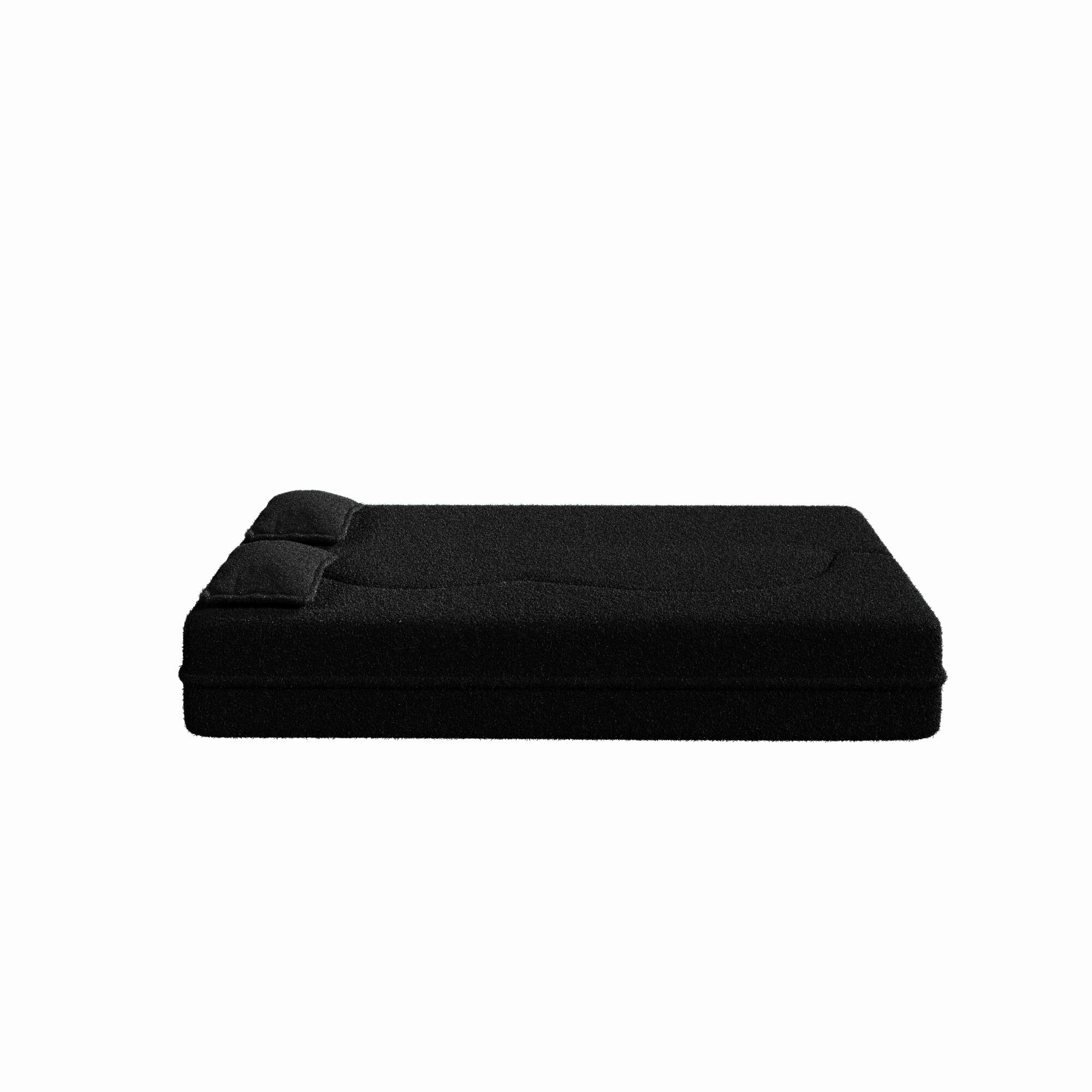 Alt View 6. GOODSILO - Convertible Floor Sofa Bed with 2 Pillows, Full Size Folding Mattress for Living Room and Guest Spaces - Black.
