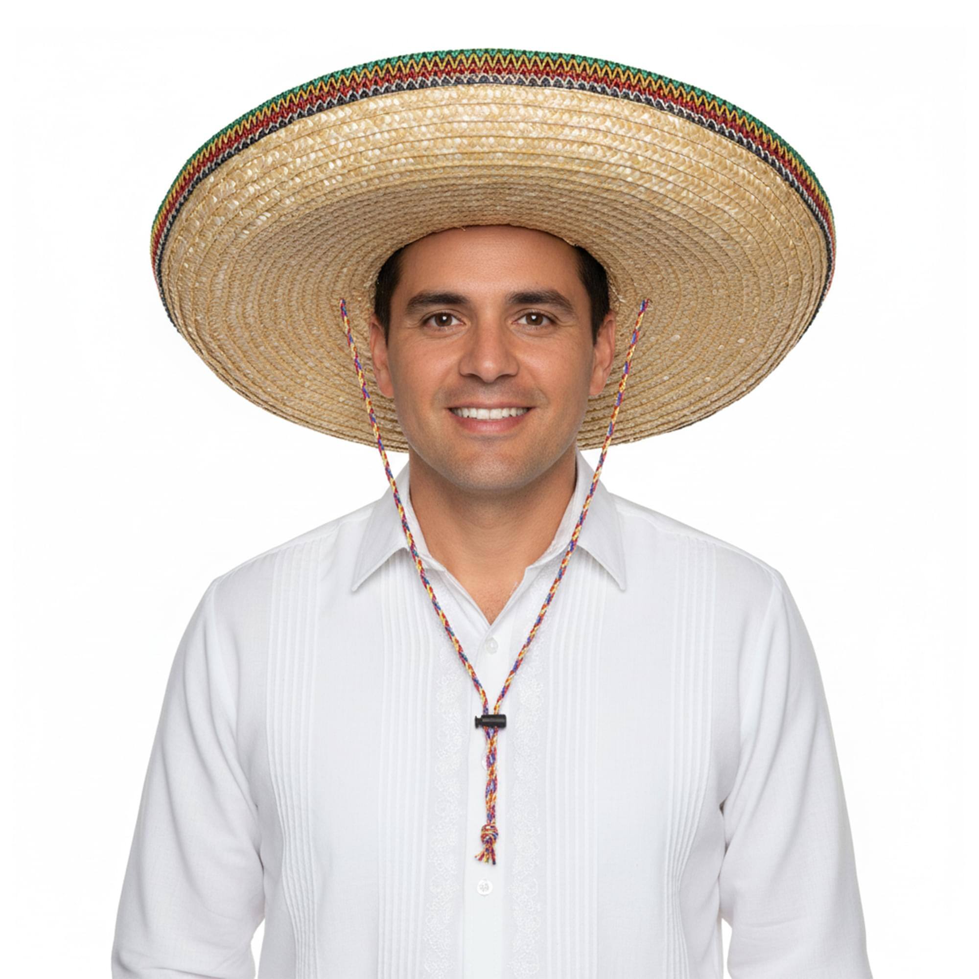 Alt View 1. Underwraps - Straw Sombrero Adult Costume Accessory | 22 Inch - Beige.