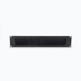On Stage Stands - On-Stage RPBR2000 2U Brush Rack Panel - Black