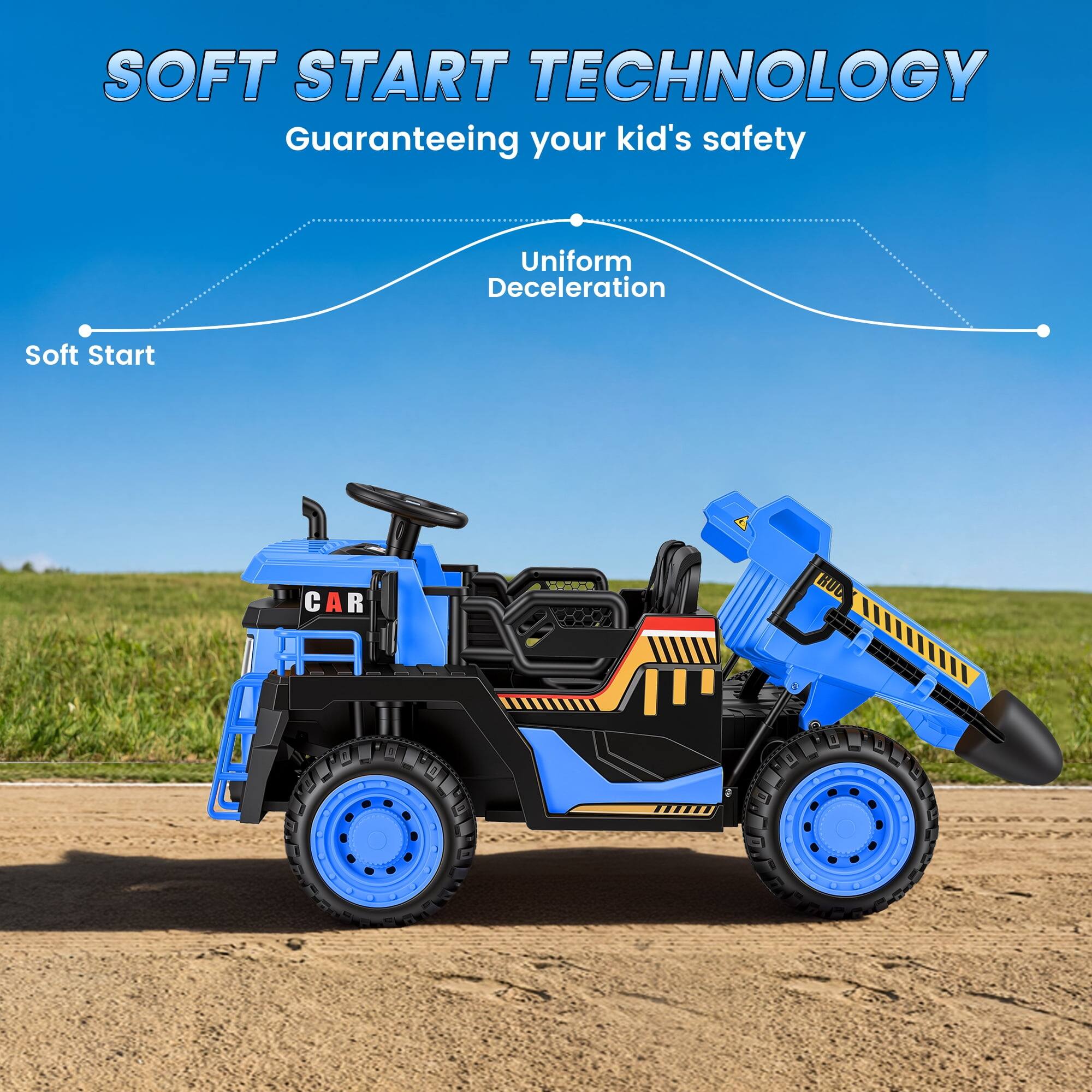 SOFT START TECHNOLOGY  
Guaranteeing your kid's safety  
Uniform Deceleration  
Soft Start  
CAR  
50  
ROC