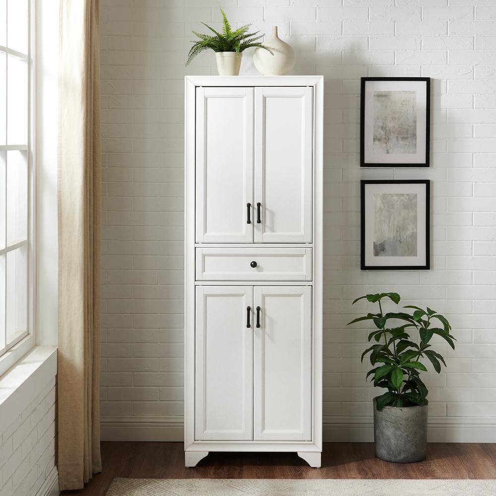 Alt View 8. Crosley Furniture - Tara Kitchen Storage Pantry - Distressed White.