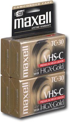 Angle Standard. Maxell - HGX-Gold VHS-C Camcorder Tapes (4-pack).