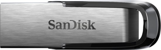 Front Zoom. SanDisk - Ultra Flair 16GB USB Type A Flash Drive - Brushed Silver/Black.