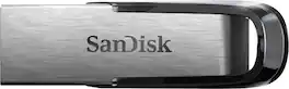 SanDisk - Ultra Flair 64GB USB Type A Flash Drive - Brushed Silver/Black
