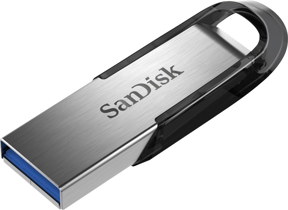 Alt View 11. SanDisk - Ultra Flair 64GB USB Type A Flash Drive - Brushed Silver/Black.