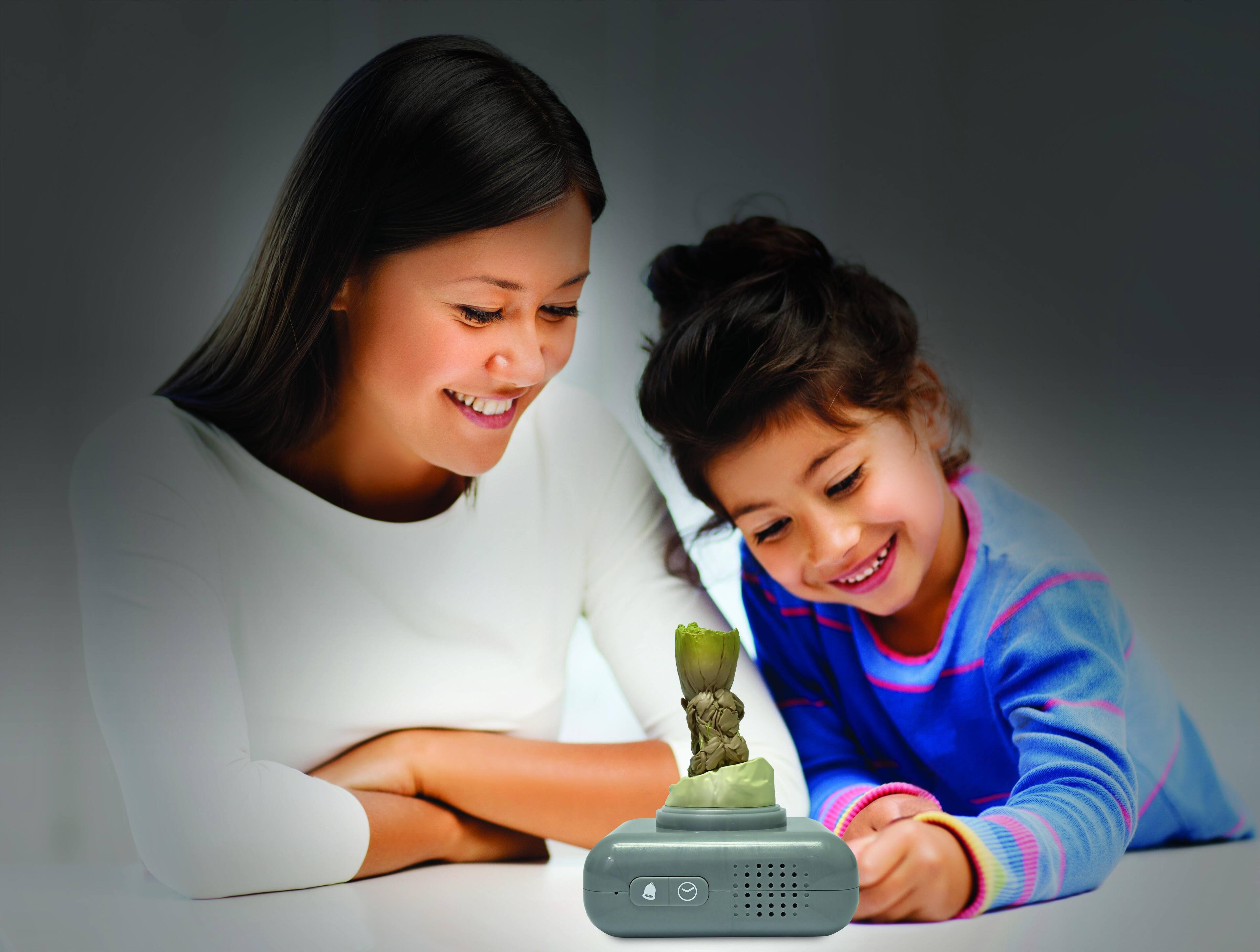 Alt View 3. Lexibook - Guardians of the Galaxy Groot Nighlight Alarm Clock with Sounds - GREEN.