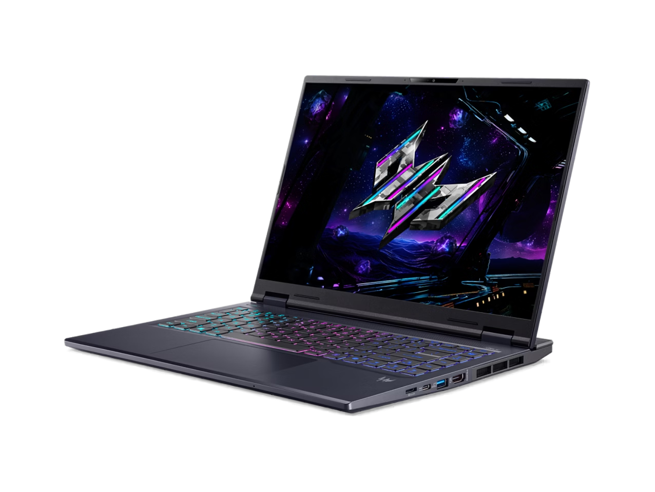Left. Acer - Predator Helios Neo 14 AI 14.5" 2880 x 1800 Gaming Laptop Intel Core Ultra 9 285H 32GB RAM 1TB SSD RTX 5070 Wi-Fi 7.