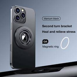 UUCOVER - Magnetic Phone Ring Holder Kickstand 360° Rotation Compatible with MagSafe Dual-Sided Strong Magnet Finger Grip Stand - Black