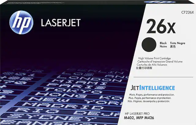 Front. HP - 26X High-Yield Toner Cartridge - Black.