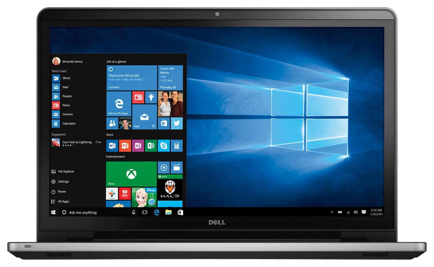 Front. Dell - Inspiron 17.3" Touch-Screen Laptop - AMD A8-Series - 8GB Memory - 1TB Hard Drive.