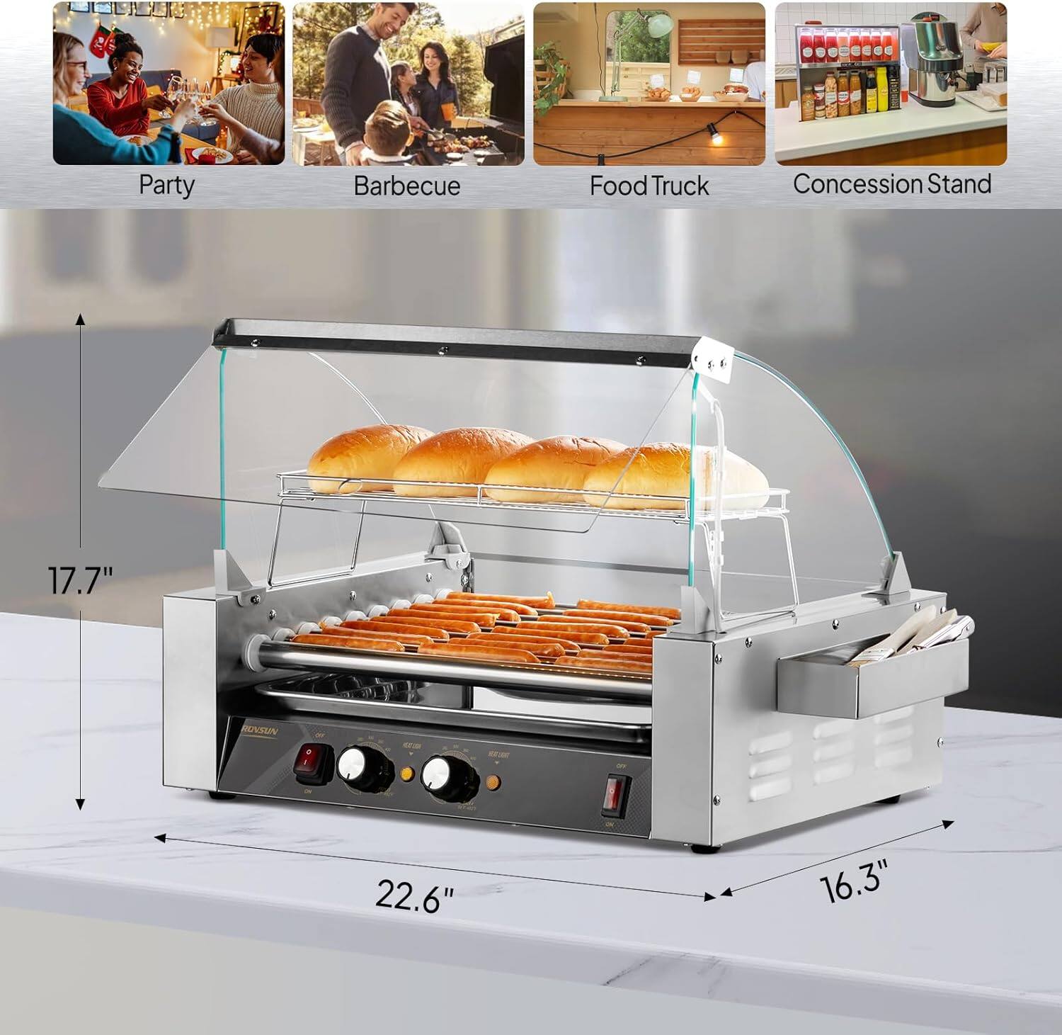 Party Barbecue Food Truck Concession Stand  
17.7" x 22.6" x 16.3"