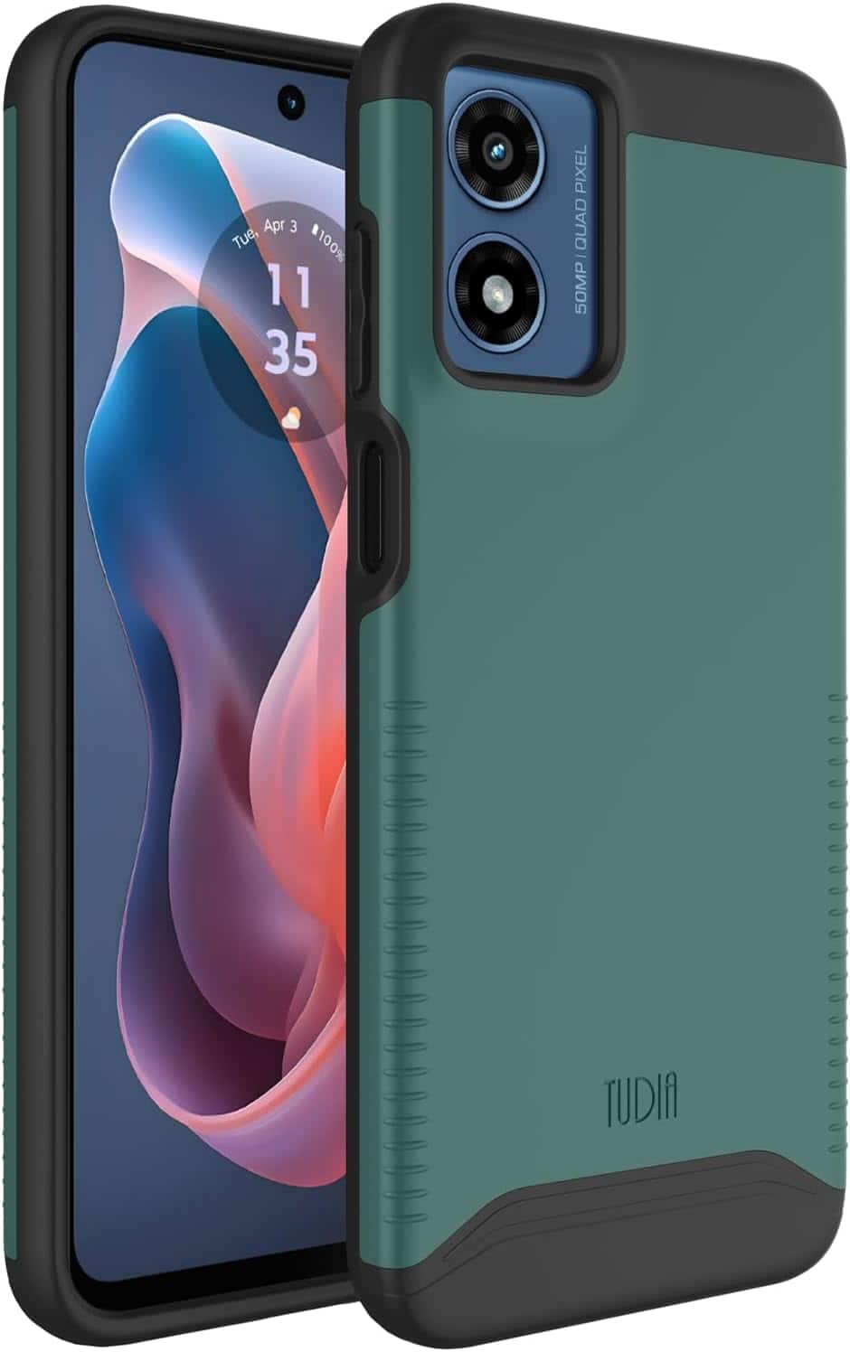 TUDIA - Merge Motorola Moto G Play 4G 2024 Case Dual Layer Phone Cover - Hunter Green