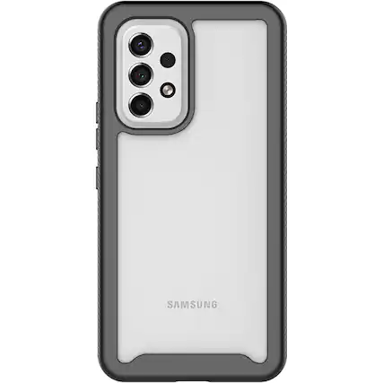 Front. SaharaCase - GRIP Series Case for Samsung Galaxy A53 5G - Black/Clear.